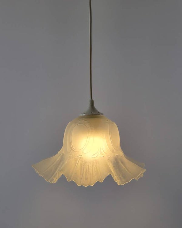 Vintage Frans glazen hanglamp