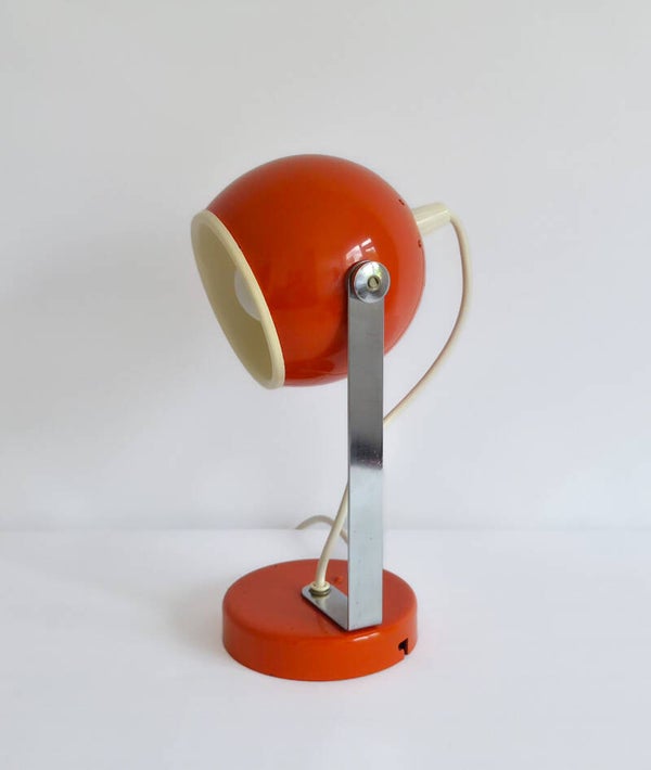 Vintage Space Age Eyeball tafellamp oranje