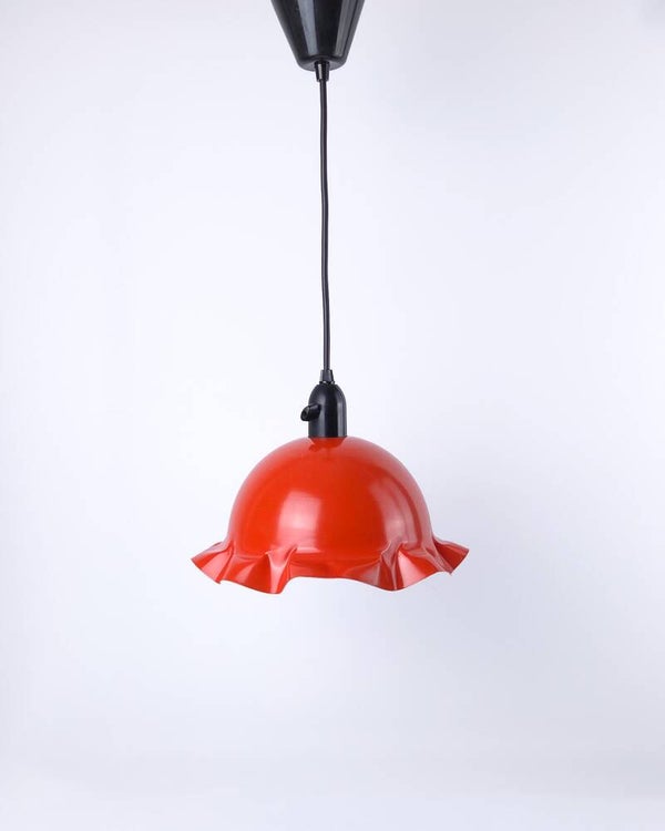 Vintage hanglamp metaal rood