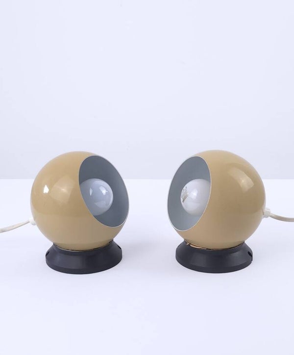 Vintage Abo Randers eyeball tafellamp set
