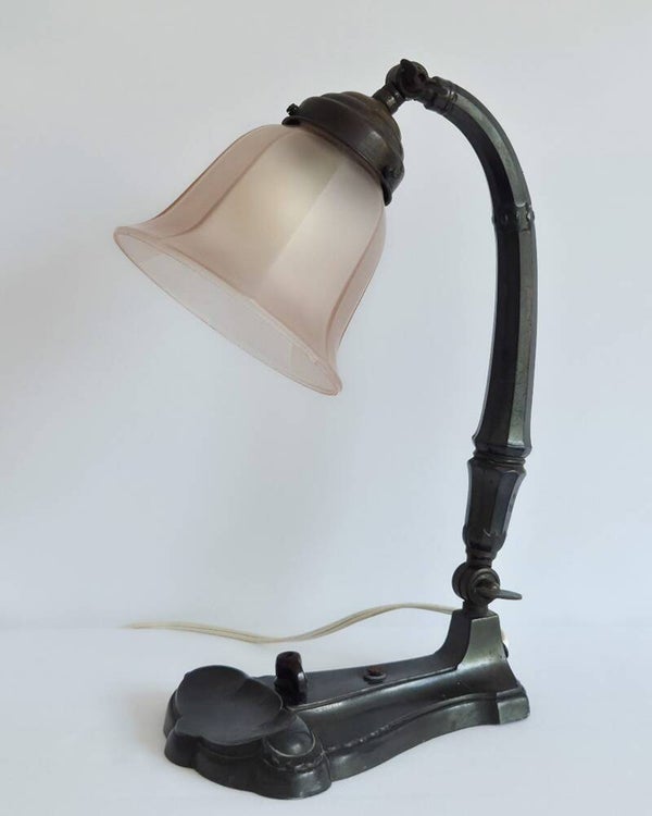 Antieke Art Nouveau bureaulamp