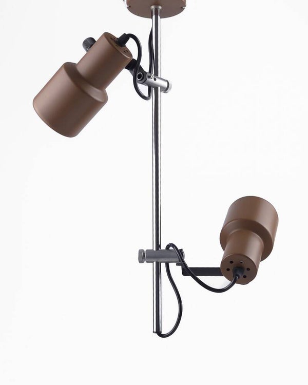 Vintage hanglamp duo spots bruin