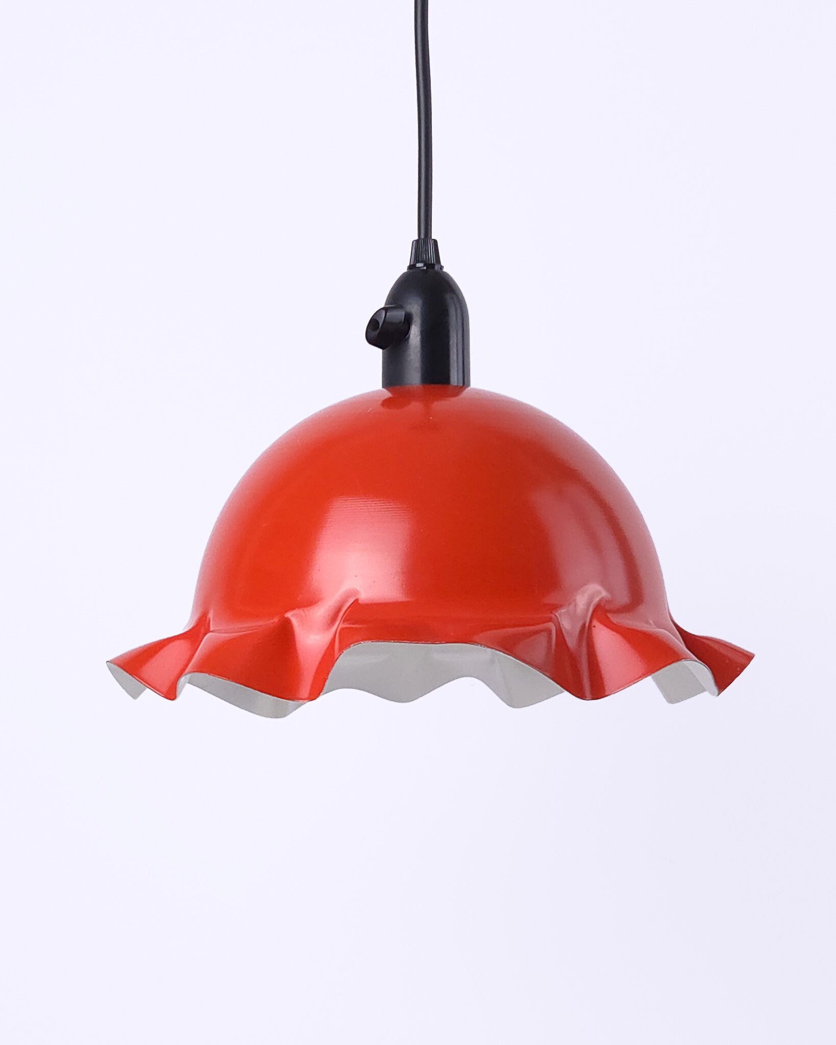 Vintage hanglamp metaal rood