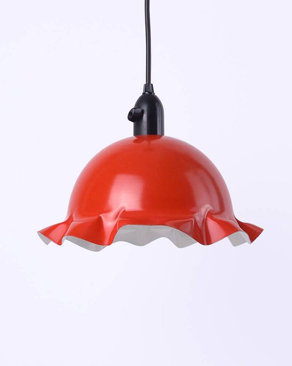 Vintage hanglamp metaal rood