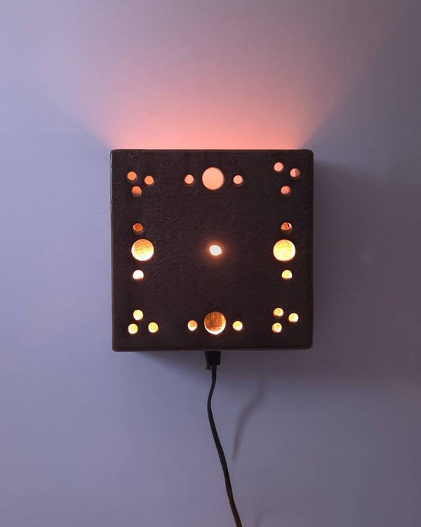 Vintage keramische wandlamp