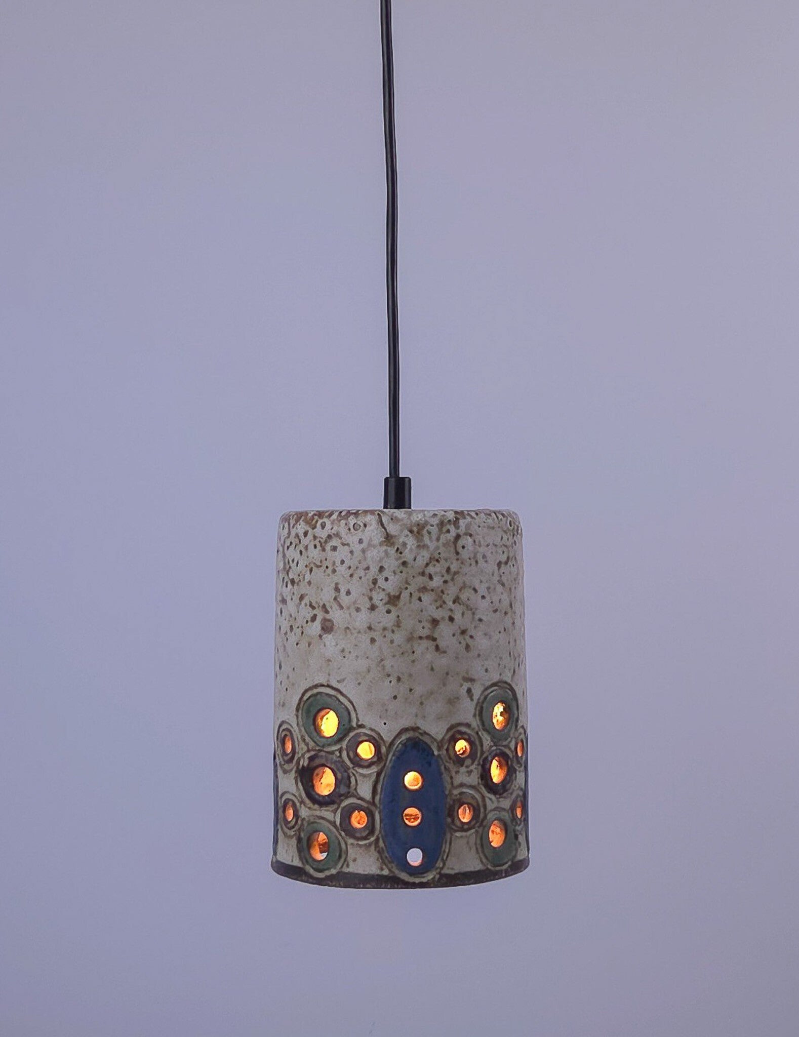 Vintage hanglamp keramiek Hannie Mein