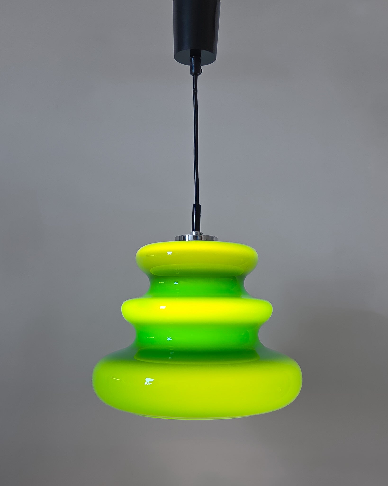 Vintage Peill & Putzler hanglamp groen