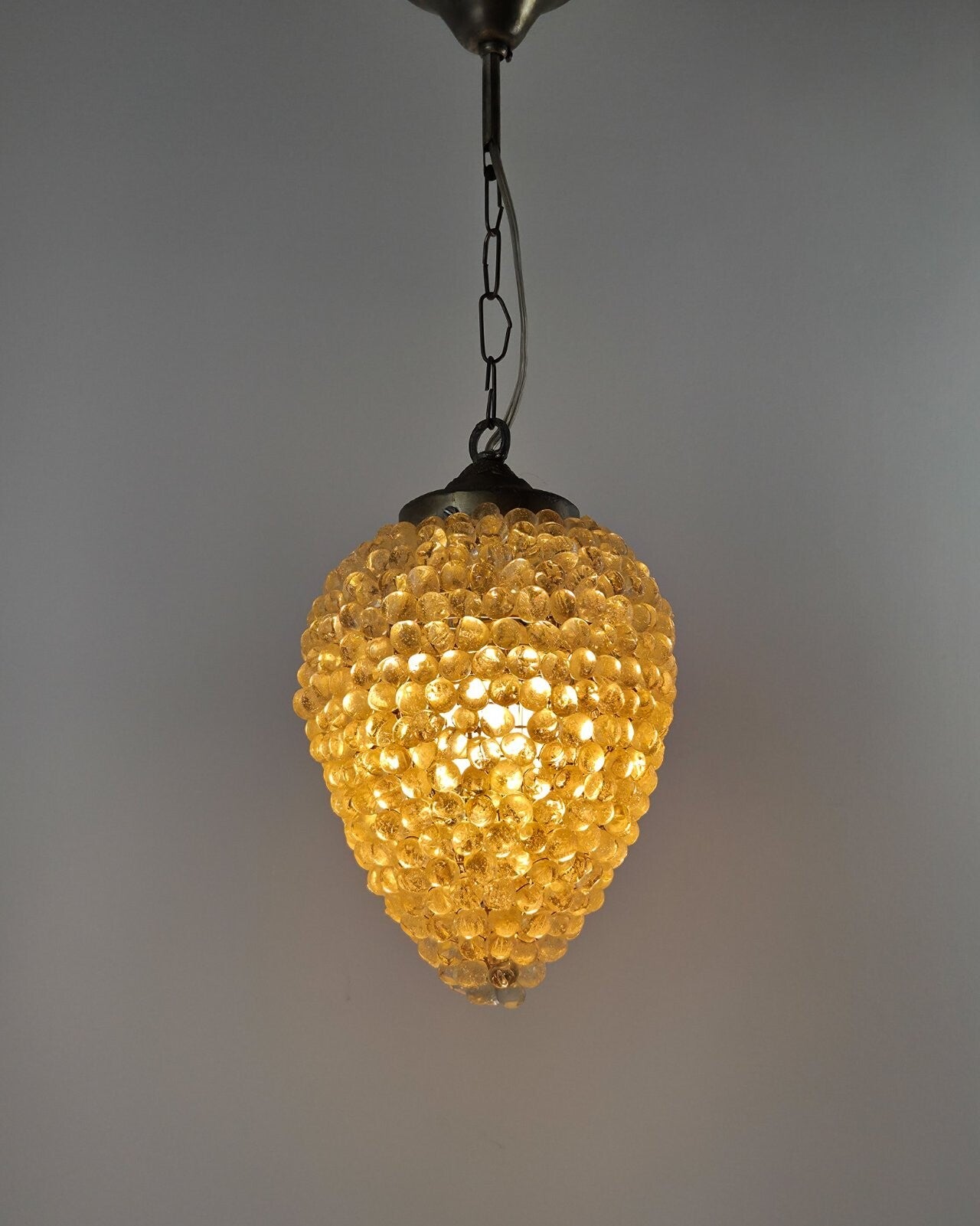 Vintage glazen druiventros hanglamp