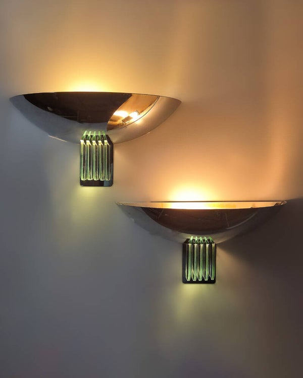 Vintage Lumess Suisse wandlamp set