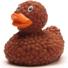 Badeendje - koffieboon - 7cm