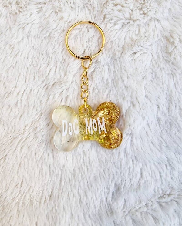Acrylic sleutelhanger " Dog Mom"
