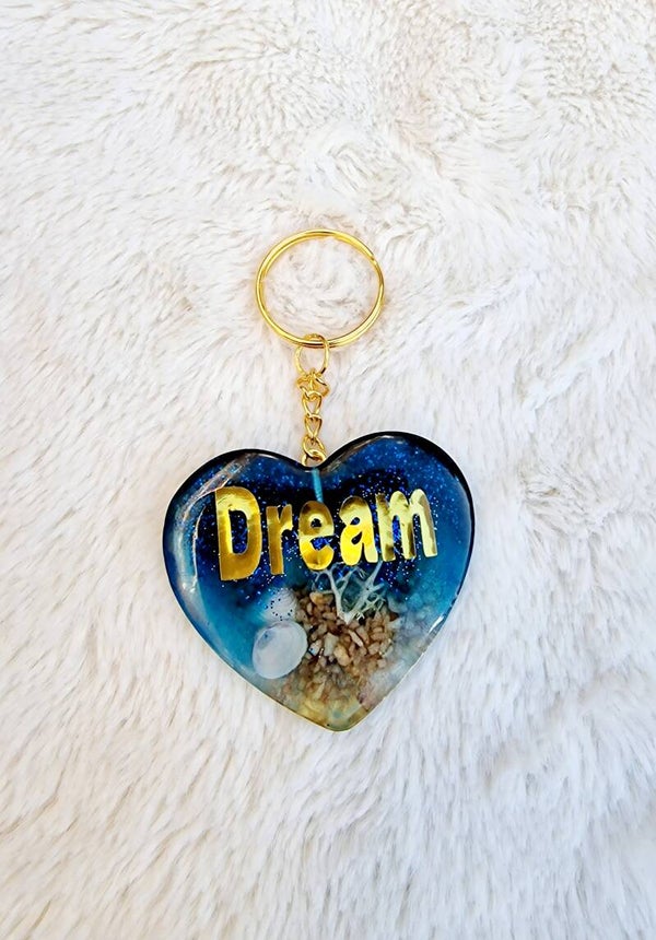 Acrylic sleutelhanger hart " Dream"