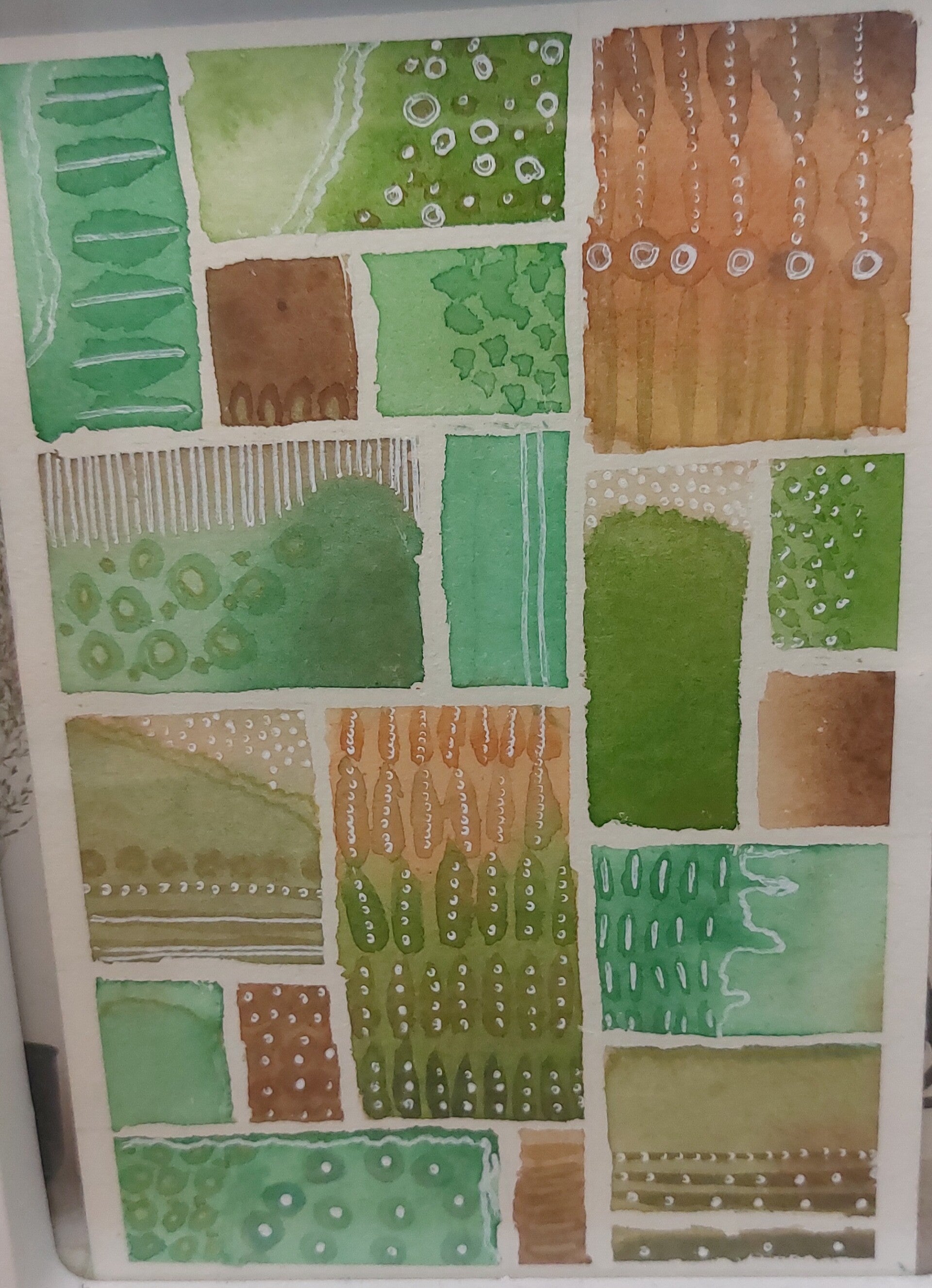 Carte d'art originale à l'aquarelle – Collection "Abstractions Organiques"