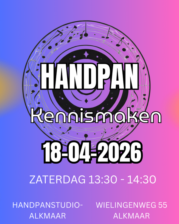 Proefles Handpan voor beginners 18 april 13:30 uur