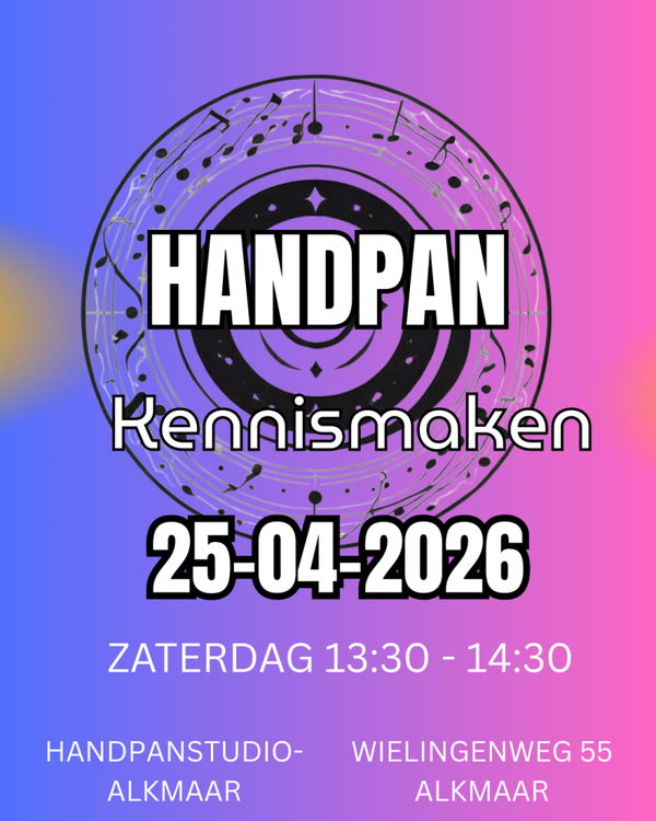 Kennismaken met handpan 25 april 13:30 uur