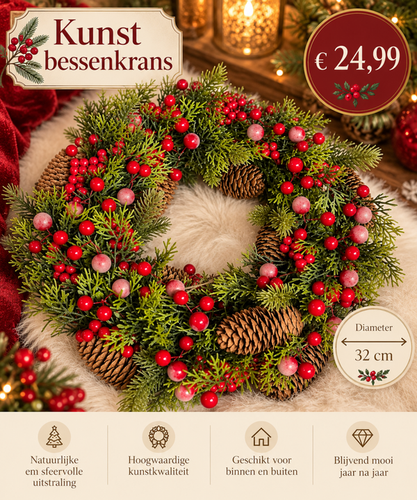 Prachtige Kunst Bessenkrans.