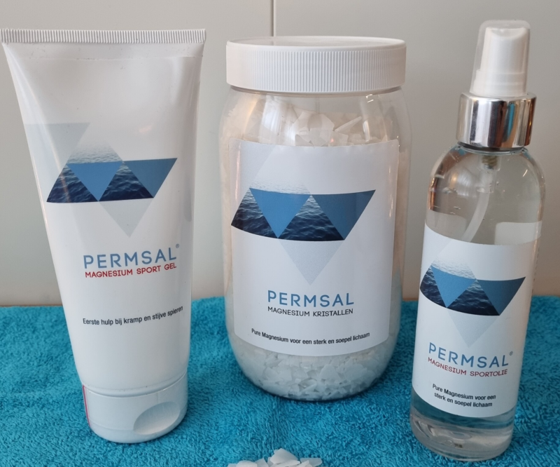 Magnesiumsportolie en Sportgel Permsal