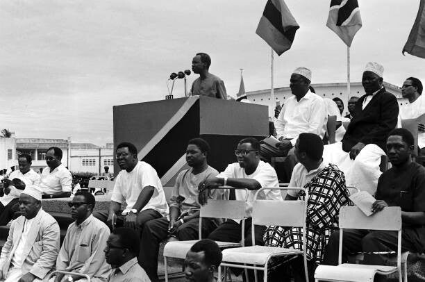 Mwalimu Nyerere akihutubia mkutano wa kisiasa, Dar es Salaam, 7 Februari 1967