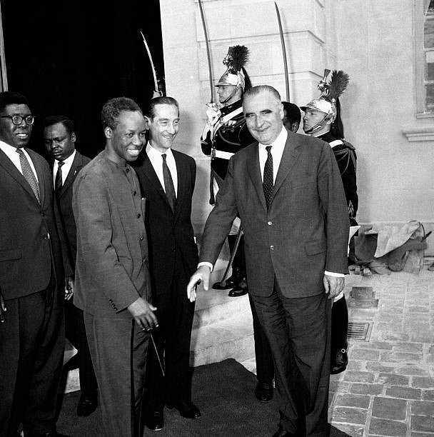 Mwalimu Nyerere na Georges Pompidou, Paris, 28 Juni 1965