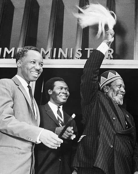 Jomo Kenyatta, Julius Nyerere na Milton Obote, 18 Aprili 1964