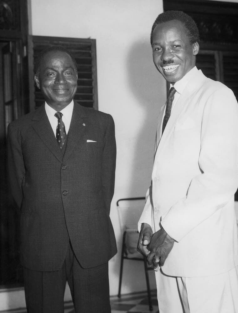Mwalimu Nyerere na Félix Houphouët-Boigny, 1962