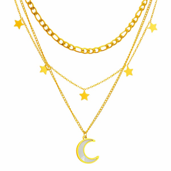 Crescent And Star" Necklace