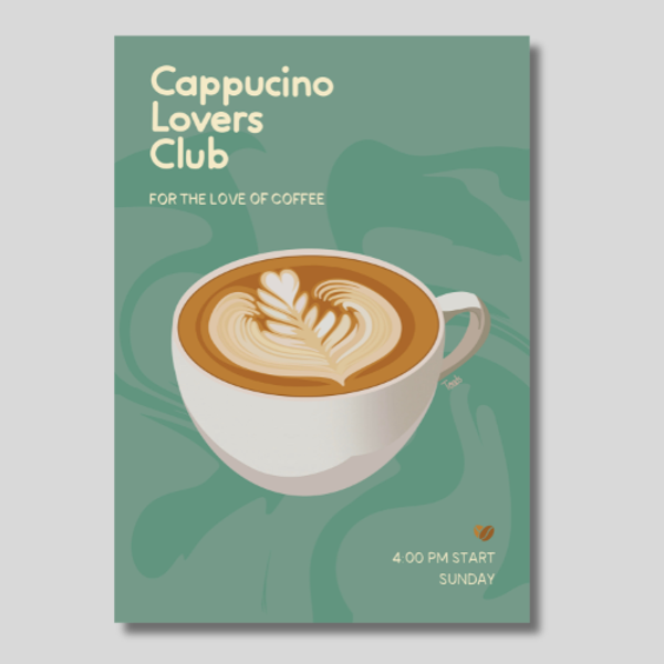 Affiche Cappuccino Lovers Club