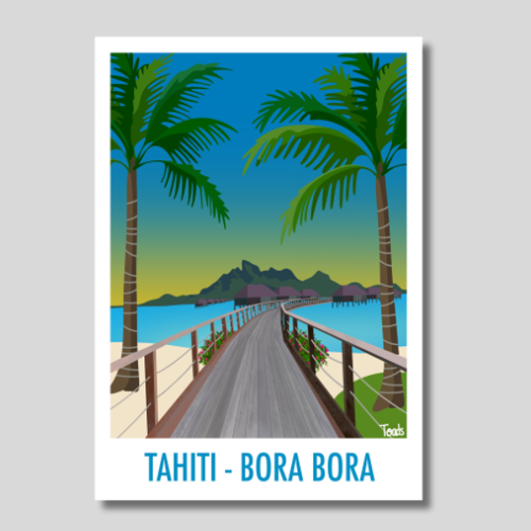 Affiche Tahiti - Bora Bora