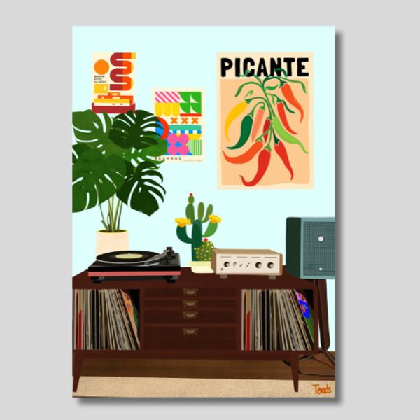 Affiche Vinyl and Plant