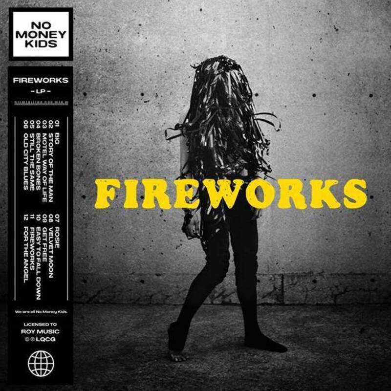 Visuel de "Fireworks". Le prochain album de No Money Kids.