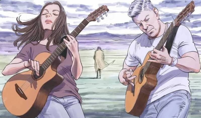 Image extraite du clip de "Monster", le nouveau single de Rodrigo y Gabriela.