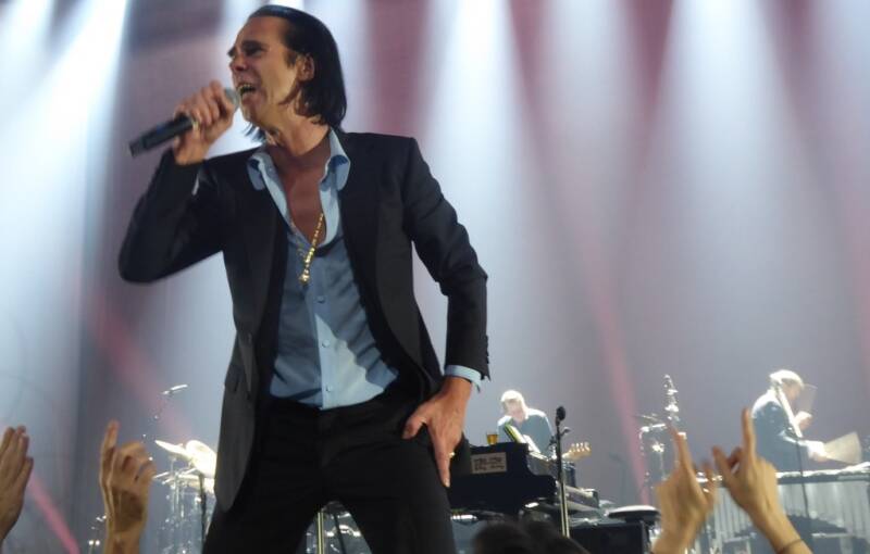Photo live de Nick Cave lors du concert à l'Arena de Genève (13/11/2017).