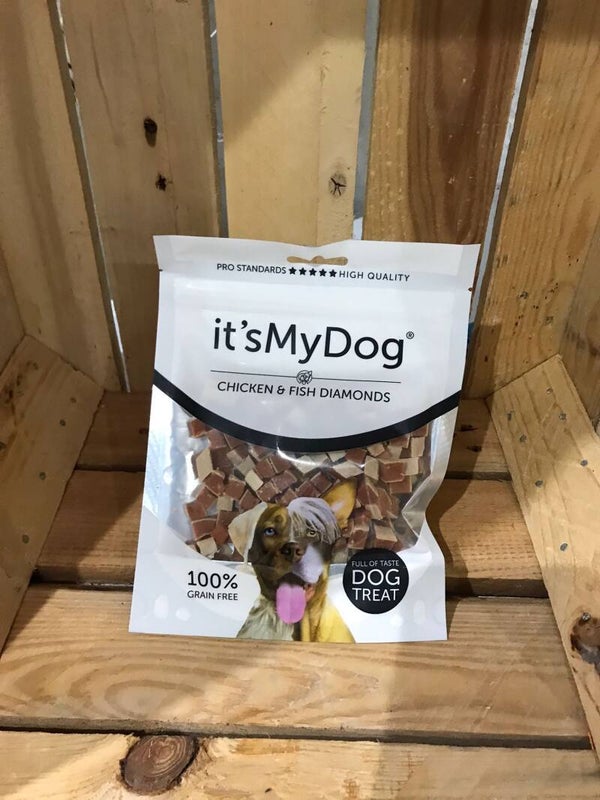 it's my dog- kip vis diamantjes