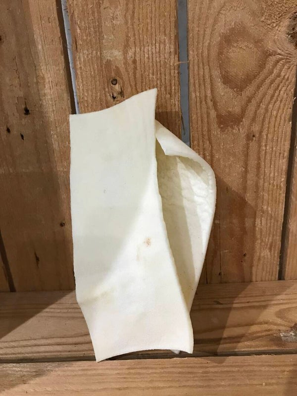 Buffelhuid strips wit - los