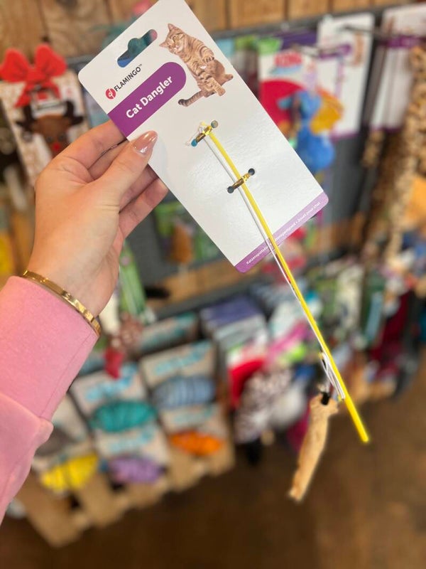 Flamingo - cat dangler