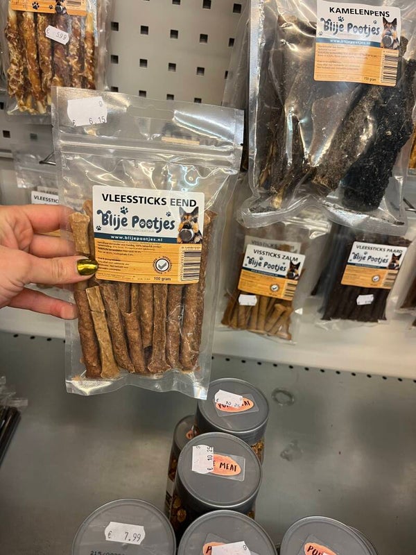 Blijepootjes vleessticks eend