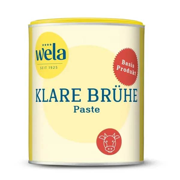 Heldere bouillonpasta 1/1 blik op=op