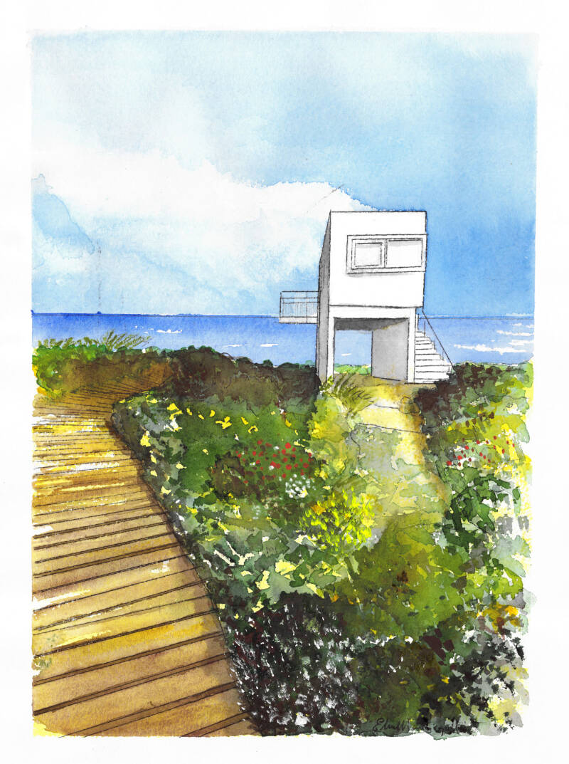 Acquerello, Casa del Capitano, Marina Velca, Tarquinia