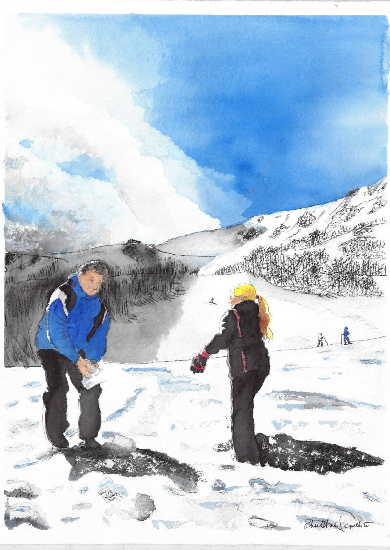 Acquerello, Giochi sulla neve, Ovindoli