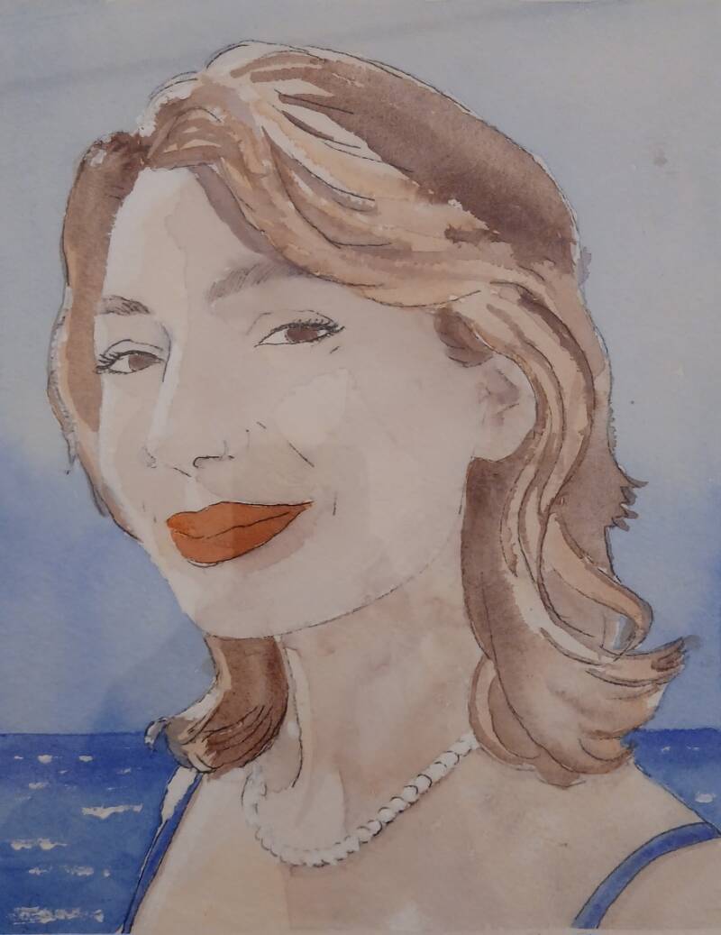Qui e ora - acquerello (ritratto di ragazza 2025)