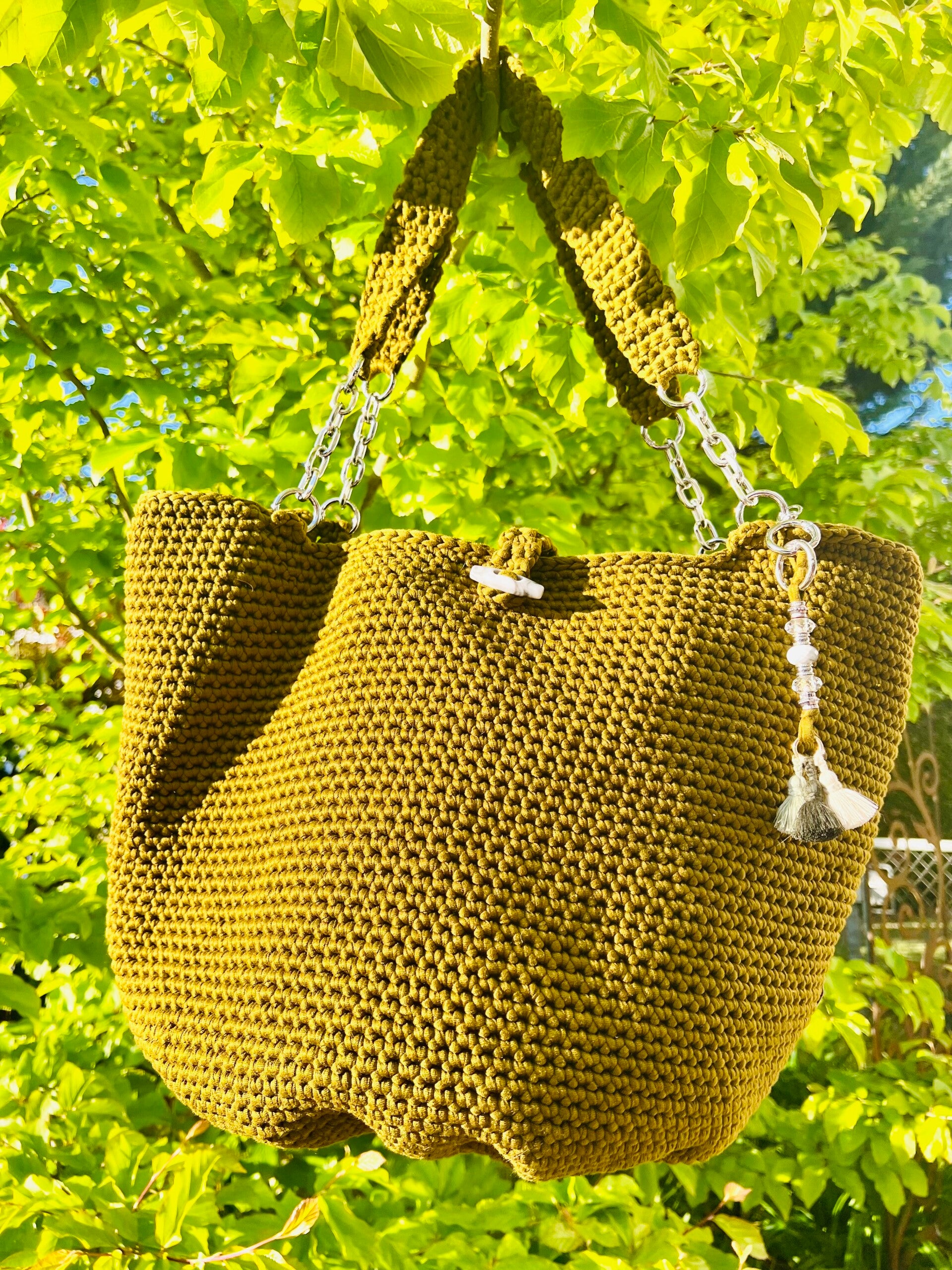 Häckeltasche Nici Oliv