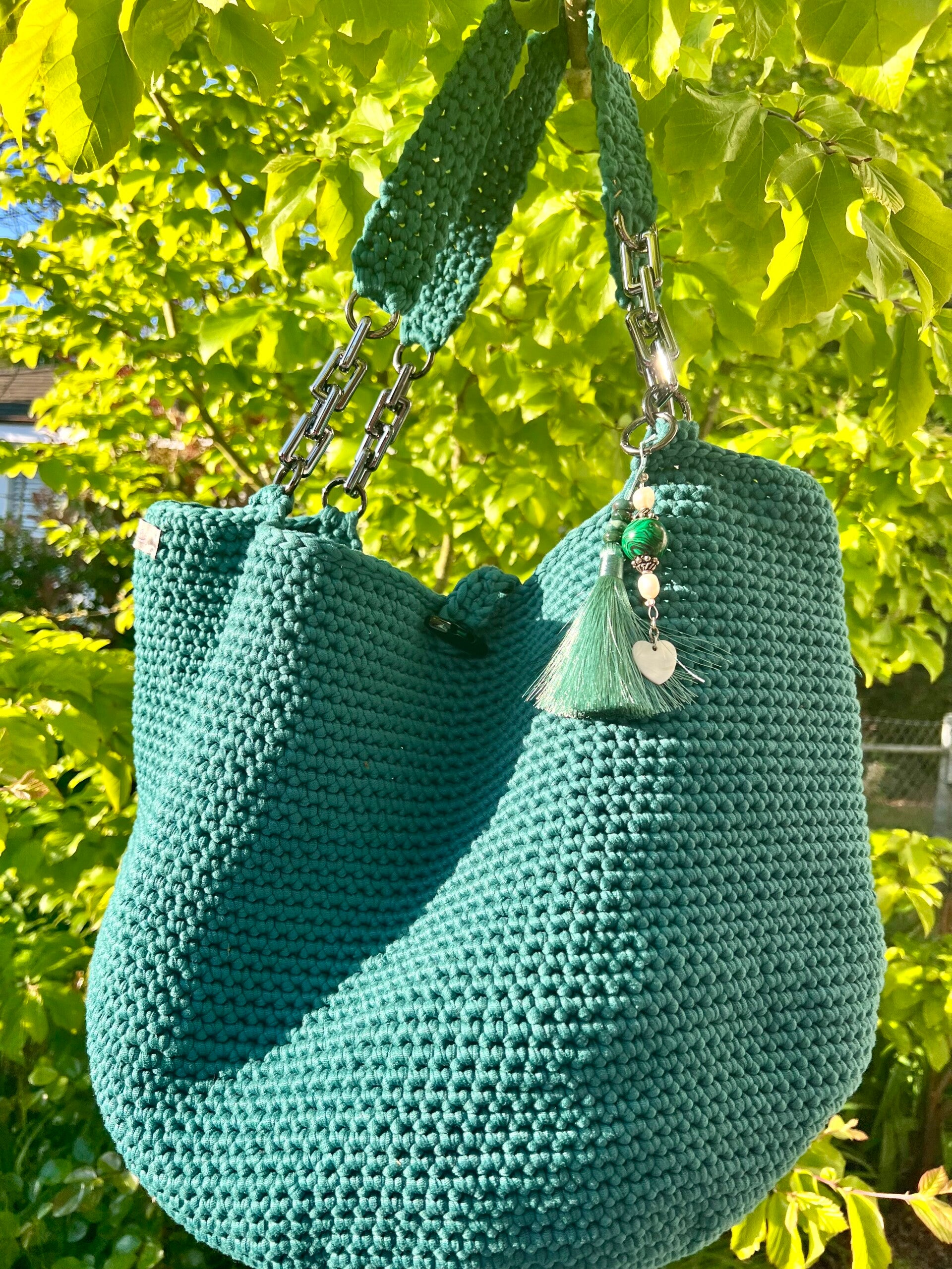 Häckeltaschen Nici Seegrün