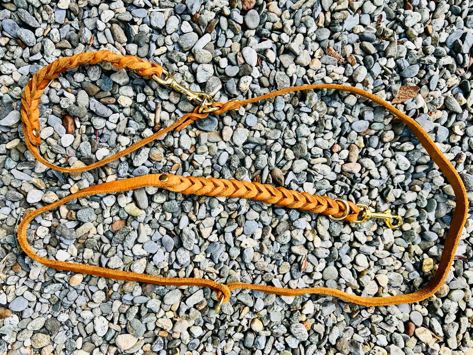 Fettlederleine Cognac