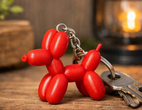 Sleutelhanger Balloon Dog – uniek, vrolijk & 3D‑geprint