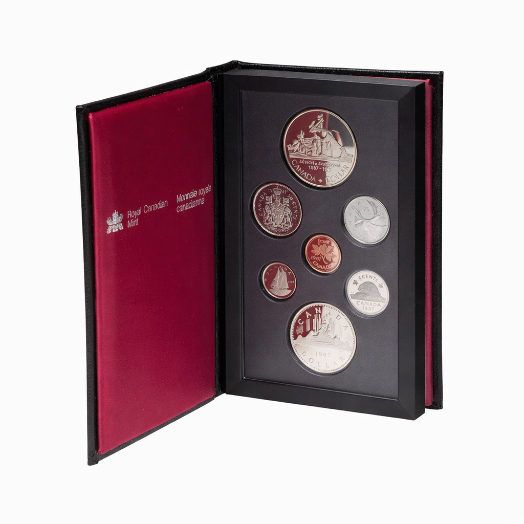1987 Canada Royal Canadian Mint Specimen Coin Set – John Davis Expedition Dollar – Original RCM Case