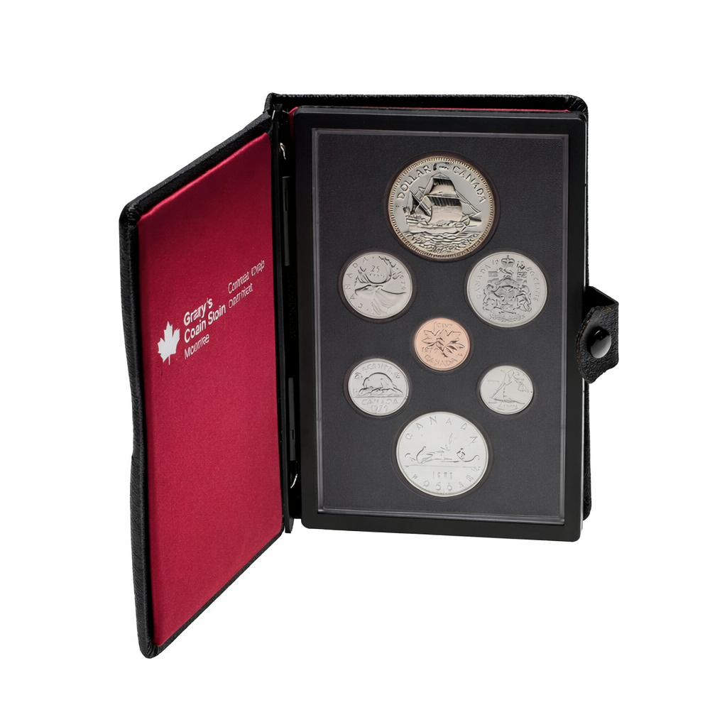 1979 Canada Specimen Coin Set – Royal Canadian Mint 7-Coin Silver Double Dollar Set in Original Case
