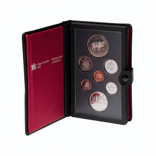 1985 Canada Royal Canadian Mint Specimen Coin Set – National Parks Centennial Dollar – Original RCM Case