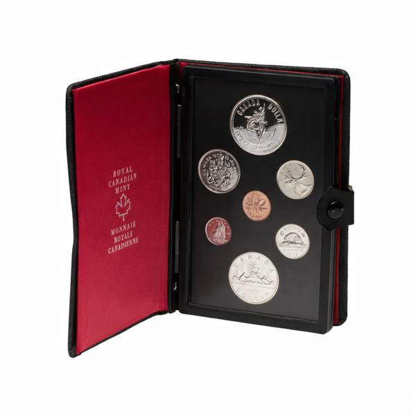 1975 Canada Royal Canadian Mint Specimen Coin Set – Calgary Centennial Dollar – Original RCM Case