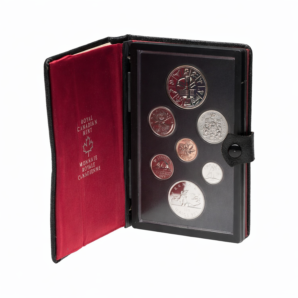 1978 Canada Specimen Coin Set – Royal Canadian Mint 7-Coin Double Dollar Silver Set in Original Case