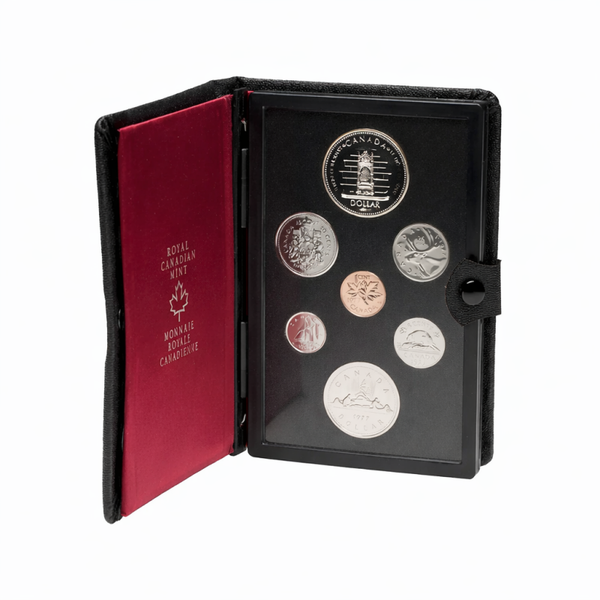1977 Canada Specimen Coin Set – Royal Canadian Mint 7-Coin Double Dollar Proof-Like Set in Original Case